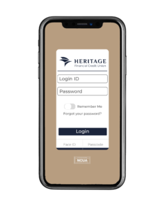 Heritage Mobile app home screen
