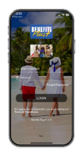 Benefits Plus Phone Screen Sign in Mockup